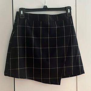 Black Wrap Mini Skirt